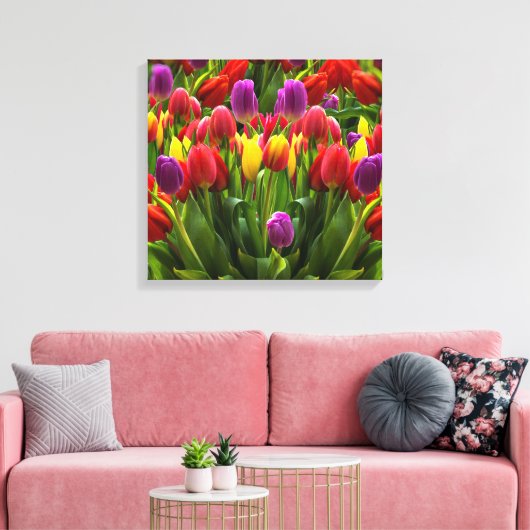 Bright Tulpen Canvas Afdruk (Insitu (Woonkamer))