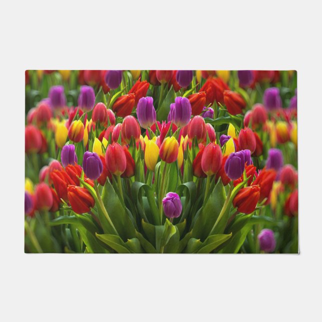 Bright Tulpen Deurmat (Voorkant)