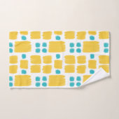 Bright Turquoise et Jaune formes peintes (Serviette à main)