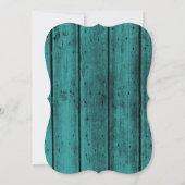 Bright Turquoise Rustic Save the Date No. 2br Kaart (Achterkant)
