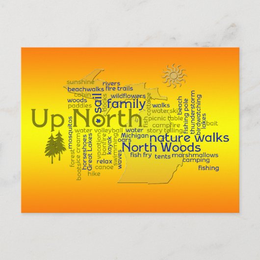 Bright Up North - MIchigan Briefkaart (Voorkant)