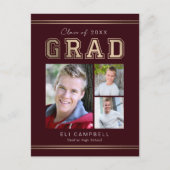 Bright Varsity Graduity Faire-part carte postale (Devant)