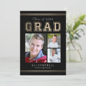 Bright Varsity Graduity Faire-part Invitation (Debout devant)