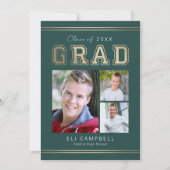 Bright Varsity Graduity Faire-part Invitation (Devant)