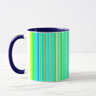 Bright vert original rayé verticale mug
