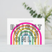 Bright Vibes Only kaars zakelijk bedankkaartje Kaart (Staand voorkant)