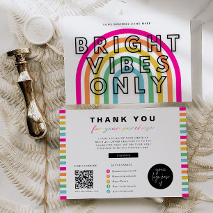 Bright Vibes Only kaars zakelijk bedankkaartje Kaart