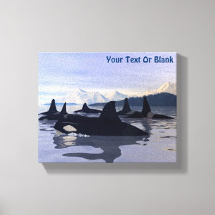 Bright Water Orca Canvas Afdruk