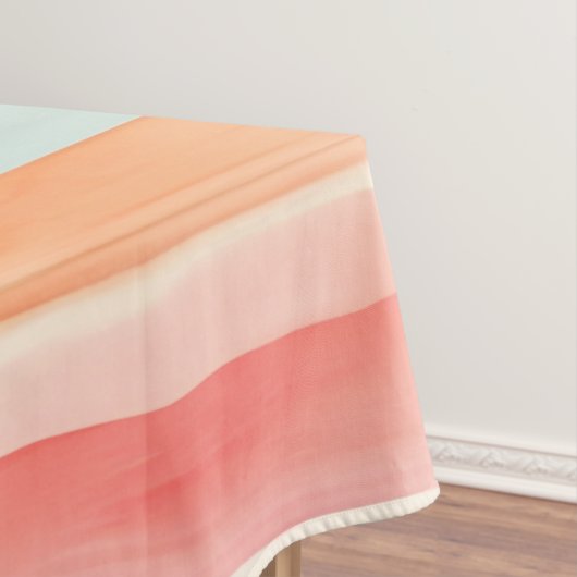Bright Watercolor Colorful Stripe Pattern Tafelkleed (Voorbeeld)