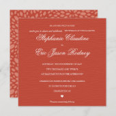 Bright Watermelon et invitation de mariage de jard (Devant / Derrière)