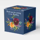 Bright Waterverf bloemenblauw bruiloft Bedankdoosjes (Voorkant Zijde)