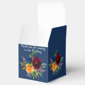 Bright Waterverf bloemenblauw bruiloft Bedankdoosjes (Geopend)