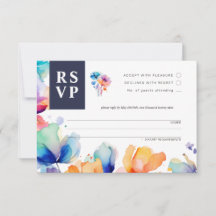 Bright Waterverf bruiloft RSVP Response Kaart