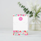 Bright Waterverf Flowers ketting oorbellen B Visitekaartje (Staand voorkant)