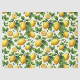 Bright Waterverf Lemons Decoupage Tissuepapier