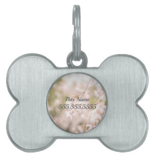 Bright Weeping Cherry Sparkles Pet ID Tag Huisdieren Naamplaatje