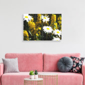 Bright White Daisies Canvas Afdruk (Insitu (Woonkamer))