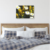 Bright White Daisies Canvas Afdruk (Insitu (Slaapkamer))