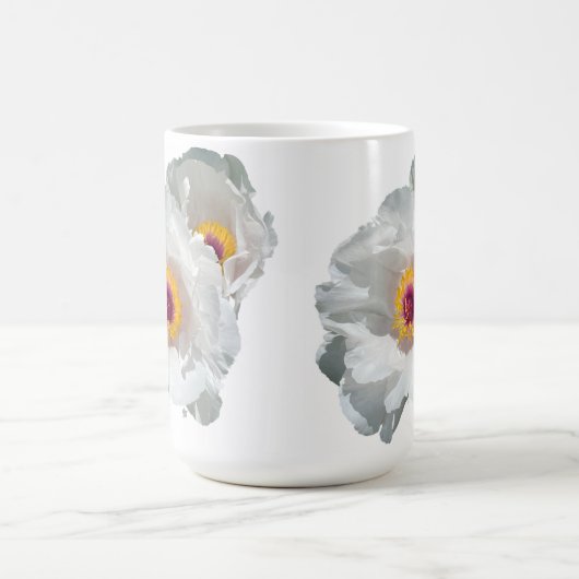 Bright White Peony Mug (Centre)