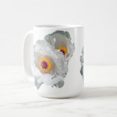 Bright White Peony Mug (Devant gauche)