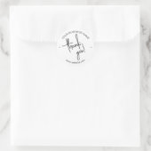 Bright White Scripted Business Bedankt Ronde Sticker (Tas)