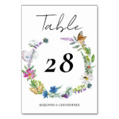 Bright Wildflower bruiloft Kaart (Voorkant)