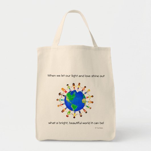 Bright World Canvas tas (Voorkant)
