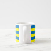Bright Yellow and Blue Stripes Personalised Espresso Kop (Achterkant)