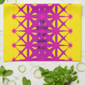 Bright Yellow and Purple Kitchen Towel Theedoek (Gevouwen)