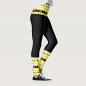 Bright Yellow & Black Tribal Leggings (Droite)