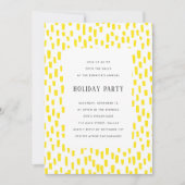 Bright Yellow Dashing Holiday Party Kaart (Voorkant)