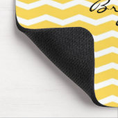 Bright Yellow en White Chevron Pattern Muismat (Hoek)