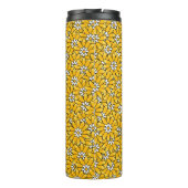 Bright Yellow Floral Pattern Personalised Thermosbeker (Achterkant)