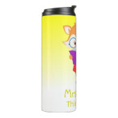 Bright Yellow Fox Teacher's Gift Thermosbeker (Gedraaid links)
