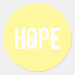 Bright yellow Hope Ronde Sticker