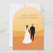 Bright Yellow Minimal Faire-part de mariage botani (Dos)