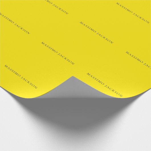 Bright Yellow Minimalist Plain Modern Aesthetic Cadeaupapier (Hoek)