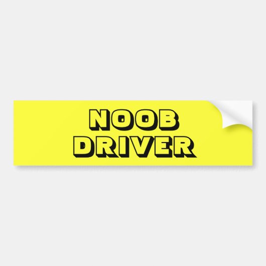 Bright Yellow New - NOOB - Sticker pare-chocs de c (Devant)