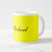 Bright Yellow Plain Elegant Professional Modern Extra Grote Beker (Voorkant rechts)