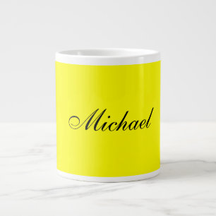 Bright Yellow Plain Elegant Professional Modern Extra Grote Beker