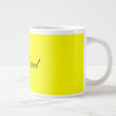 Bright Yellow Plain Elegant Professional Modern Extra Grote Beker (Rechts)