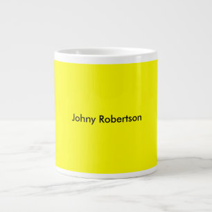Bright Yellow Plain Elegant Professional Modern Extra Grote Beker