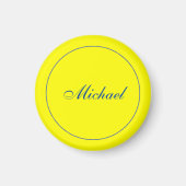 Bright Yellow Plain Elegant Professional Modern Magneet (Voorkant)