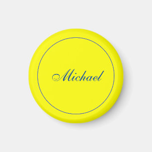 Bright Yellow Plain Elegant Professional Modern Magneet