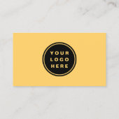 Bright Yellow Professional Company Logo QR-code Visitekaartje (Achterkant)