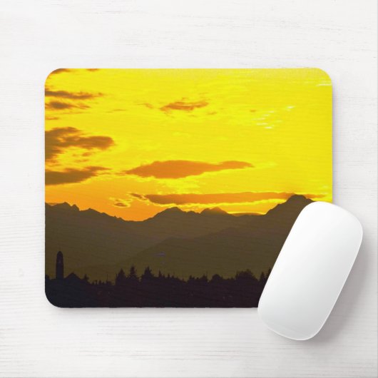 Bright Yellow Sky Muismat (Met muis)