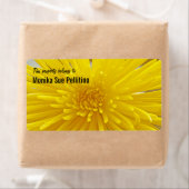 Bright Yellow Spiky Dahlia Photo Property Label (Insitu)
