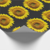 Bright Yellow Sunflower Floral Cadeaupapier (Hoek)