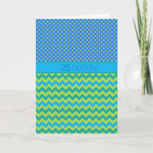 Bright Zigzags Custom Verjaardag Kaart Welsh Groet