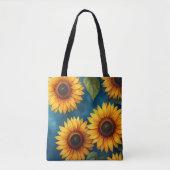 Bright Zonnebloem Dag Canvas tas (Voorkant)